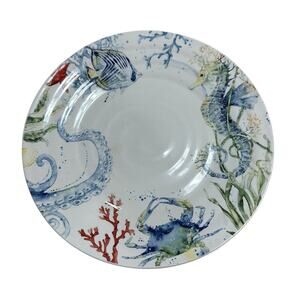 Ironstone Sea Life Pattern For Power 1 Imports Dinner Plate 11” Discontinued.